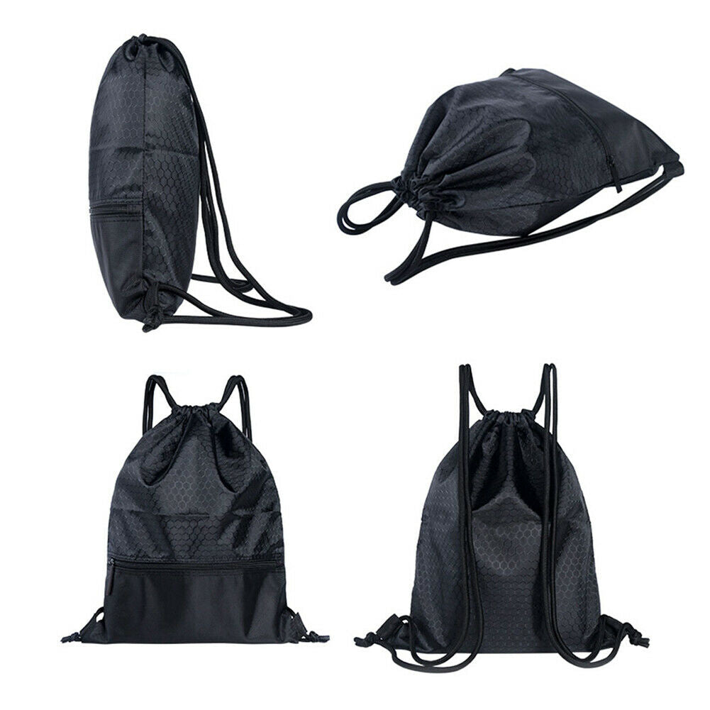 2019 Hot Man Women Polyester String Drawstring Back Pack Cinch Sack Gym Tote Bag School Sport Bag New Style