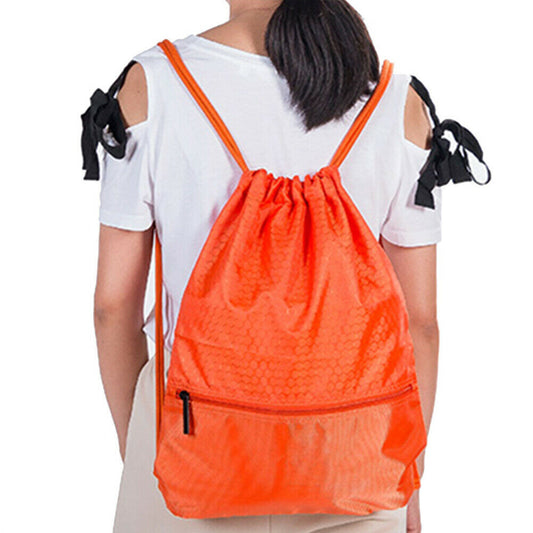 2019 Hot Man Women Polyester String Drawstring Back Pack Cinch Sack Gym Tote Bag School Sport Bag New Style