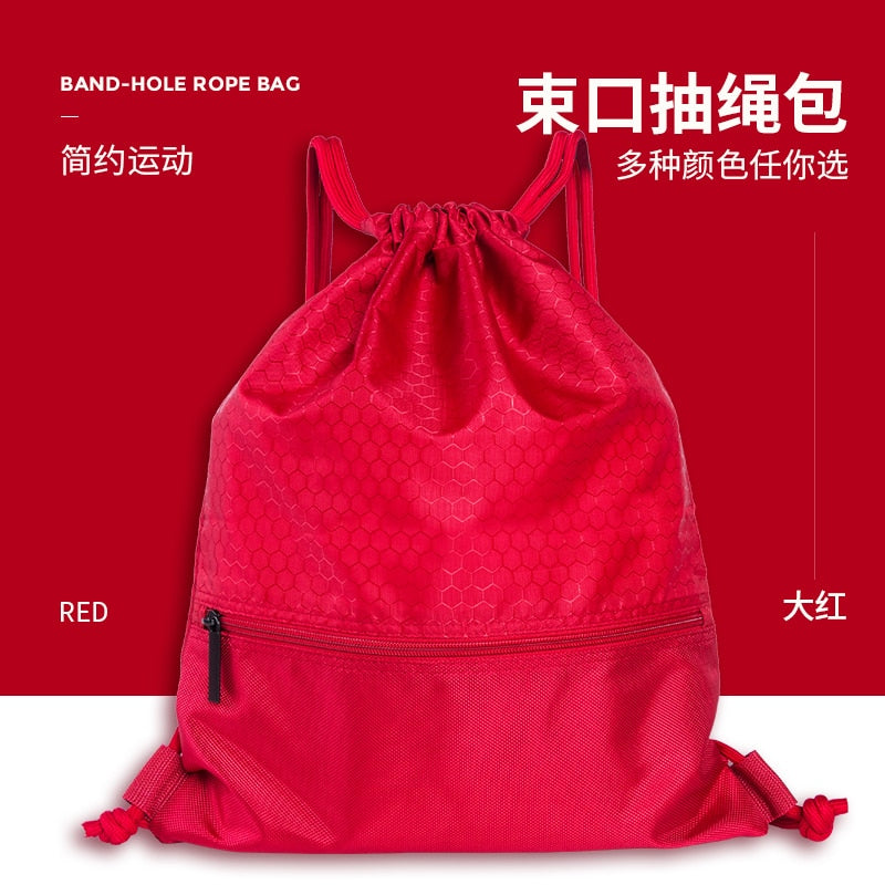 2019 Hot Man Women Polyester String Drawstring Back Pack Cinch Sack Gym Tote Bag School Sport Bag New Style